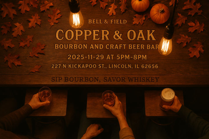 Bell & Field Live at Copper & Oak Bourbon and Craft Beer Bar – November 29