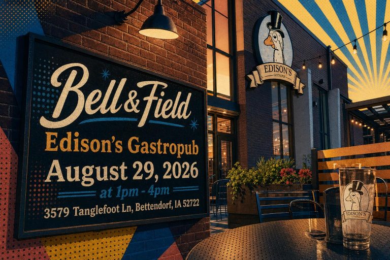 Bell & Field at Edison's Gastropub on August 29, 2026, 3579 Tanglefoot Ln, Bettendorf, IA 52722