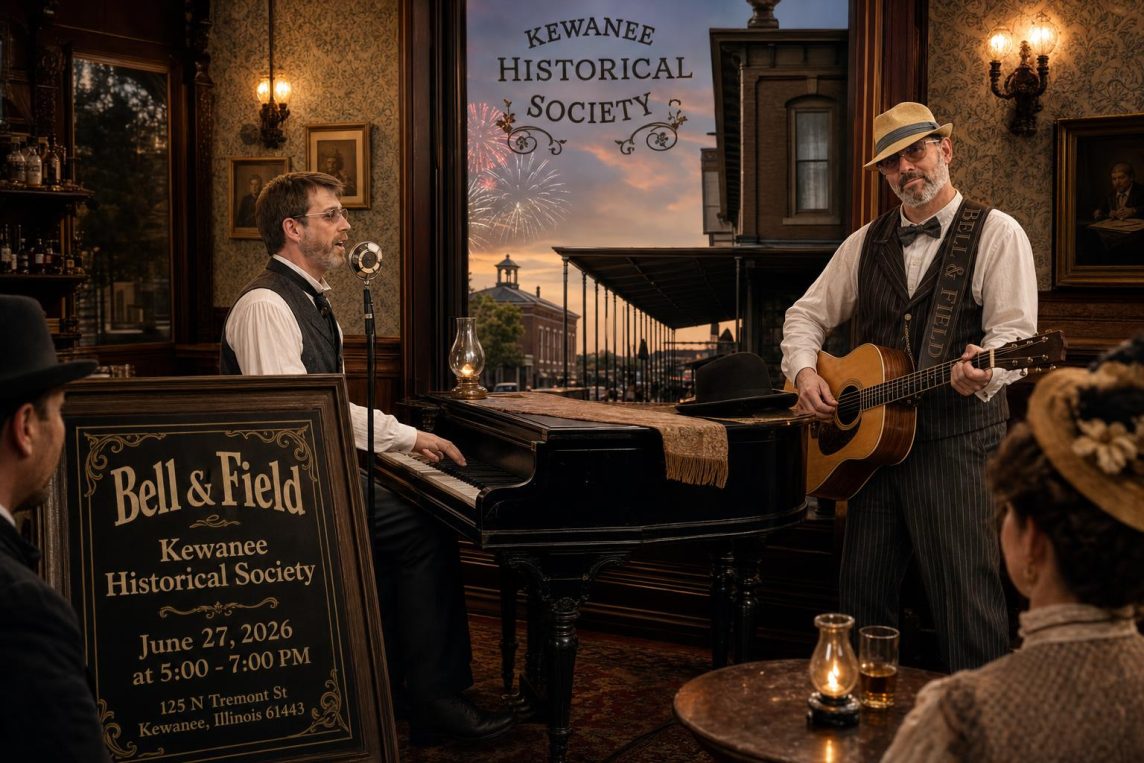 Bell & Field at Kewanee Historical Society on June 27, 2026, 125 N Tremont St Kewanee, Illinois 61443